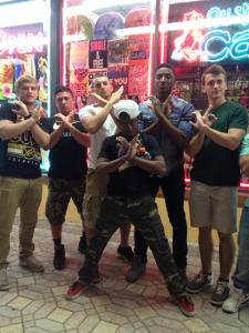 Some of the cheer-bro's before a night out on the town in Daytona!