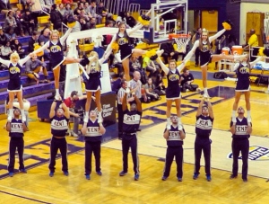 Kent State cheering on the Flashes at their last home game! 